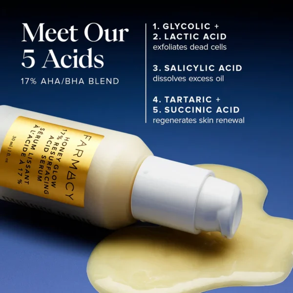 Honey Glow 17% AHA + BHA Resurfacing Acid Serum - Image 5