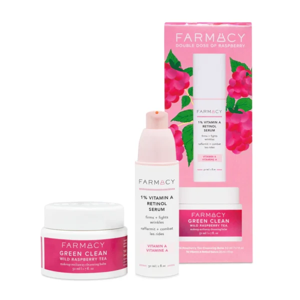 Double Dose of Raspberry Duo Raspberry Skincare: Cleanse, Hydrate + Smooth
